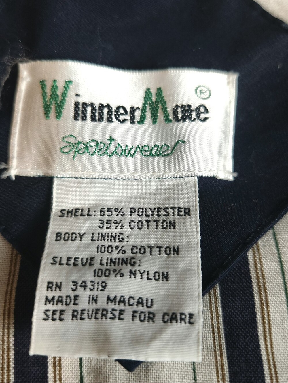 Vintage 90s Winner Mate MerCruiser Embroidered Windbreaker Jacket Navy Blue Larg - Picture 5 of 6